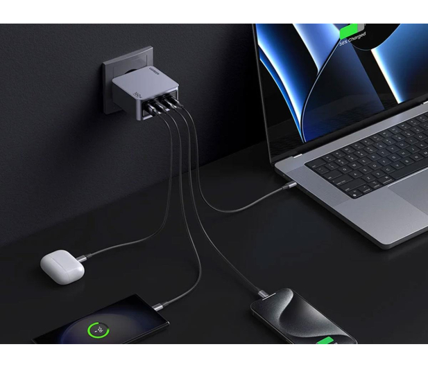 UGREEN Ładowarka sieciowa Nexode Pro 160W GaN USB + 3x USB-C szara - 1488951 - zdjęcie 3